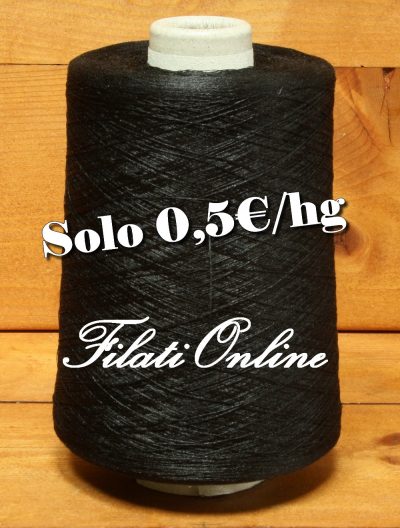 A50N filato in polyester Nero 935gr 4,68€ - 1130gr 5,65€ - lotto di 7 rocche dal peso netto di 1100gr - 5,50€ - 620gr 3,10€ - disponibili altre rocche.