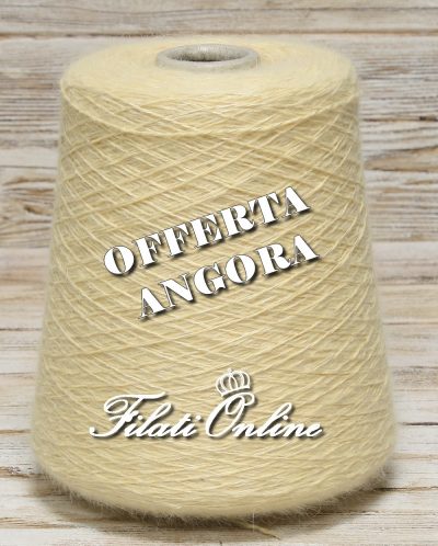 WA150gi Filato in angora e seta color giallo