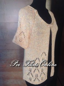 Giacca manica corta con ricami da donna realizzata con brother finezza 3