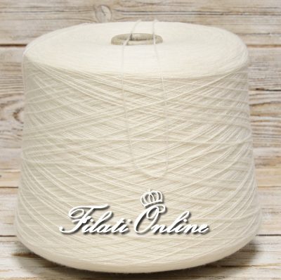 WS110 Filato in puro cashmere LORO PIANA colore bianco latte
