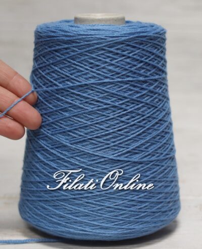 WV201 Filato in pura lana color azzurro 