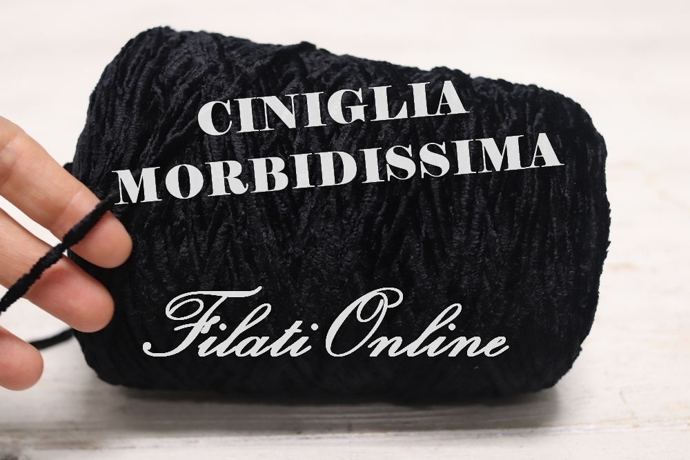 FILATI ON LINE - VENDITA FILATI ITALIANI PREGIATI DI STOCK  CI401 filato  grosso di ciniglia vari colori MORBIDISSIMA!!! 2,9€/hg