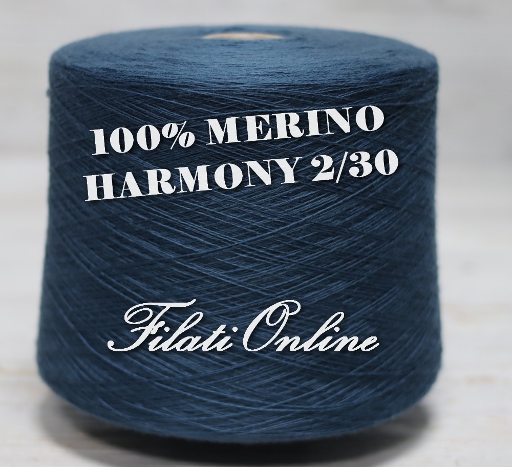 FILATI ON LINE - VENDITA FILATI ITALIANI PREGIATI DI STOCK  WVM110bc  filato in puro merino extrafine Tollegno 1900 Harmony 2/30 blu carta da  zucchero 5,9€/hg